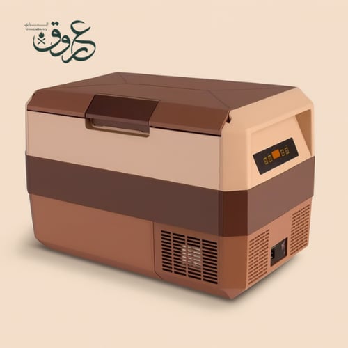 ثلاجة سيارة احترافية 33 لتر - 45 واط باللون البني