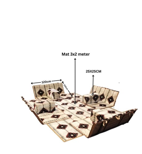 جلسة تخييم أرضية عملية للبر والحديقة - 120x110x25...
