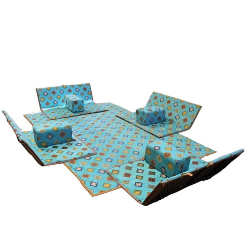 طقم جلسة تخييم أرضية مع وسائد مريحة قابلة للفك وال...