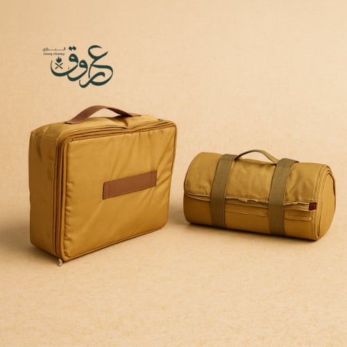 شنطة عزبة القهوة والشاي للرحلات والتخييم مع فرشة 2...