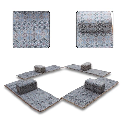 طقم فرشة تخييم ارضية لباد مع اربع مراكي من القماش...