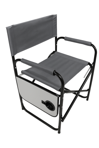 كرسي تخييم قابل للطي مع طاولة جانبية ومسند ذراع وج...