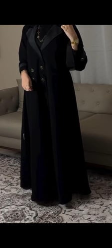 بليزر قماش سيراميك سواده فاحم بدون بطانه