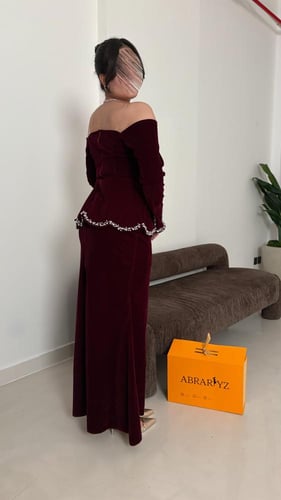 فستان سهرة خوج شتوي تطريز يدوي