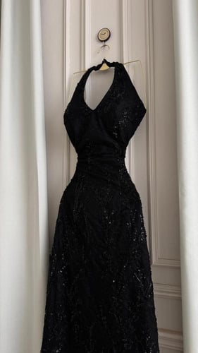 فستان سهرة خرز دانتيل