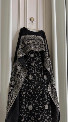 جلابيه جازار مطرز بكبيوتر وفصوص زركون