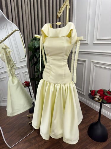 فستان ناعم ليموني انييق