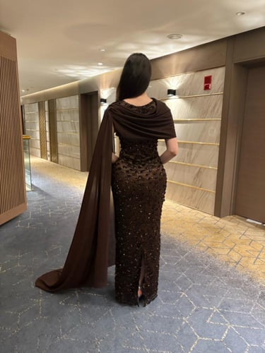 فستان سهره ذيل شيفون