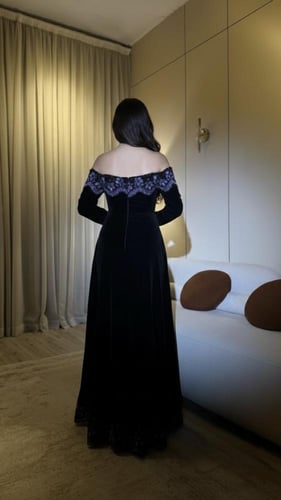 فستان سهره جوخ ورد تطريز راقي