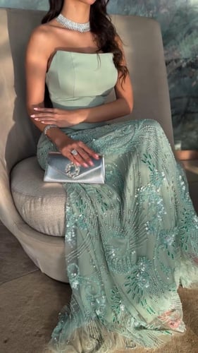 فستان سهره باربي تطريزات يدوي