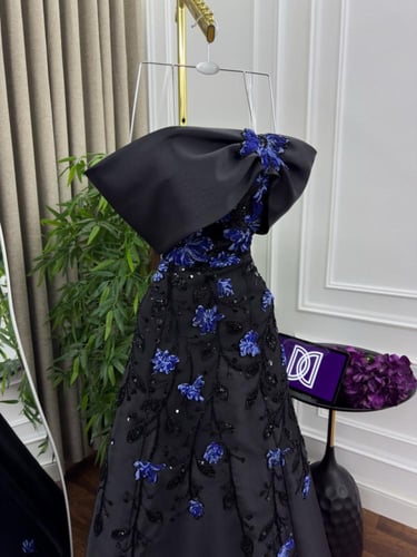 فستان سهره ميكادو كلفه تطريز موردة