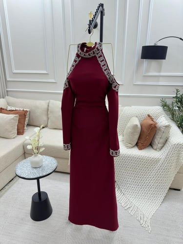 فستان سهره تطريز شيك يدوي
