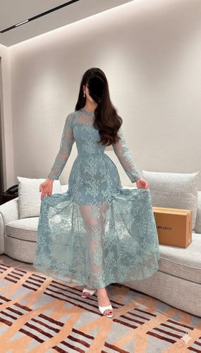 فستان دانتيل فصوص