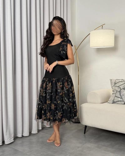 فستان ناعم اوف شولدر انيق