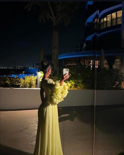 فستان سهره ليموني