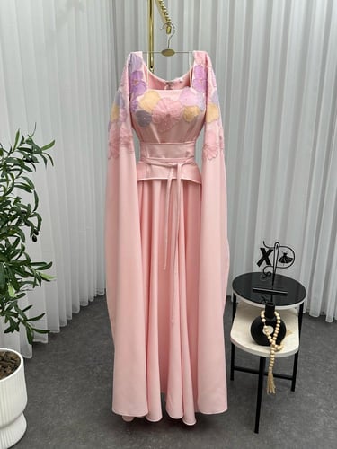 فستان سهره باكمام طويله