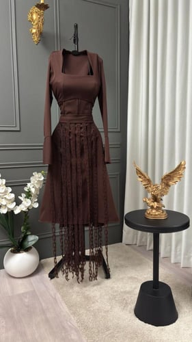 فستان باربي تطريز بكمبيوتر