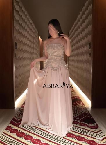 فستان سهره طويل تطريز يدوي