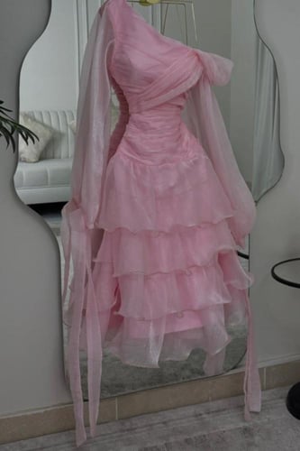 فستان ناعم اوف شولدر طبقات