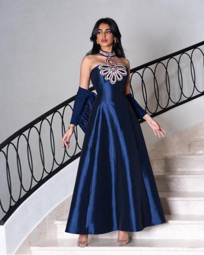 فستان سهره ميكادو تطريز يدوي