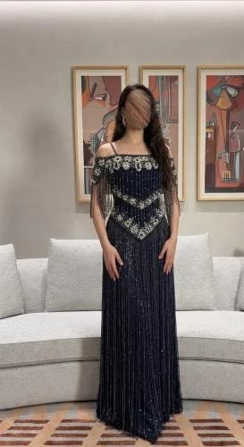 فستان سهره تطريز هدب تفته