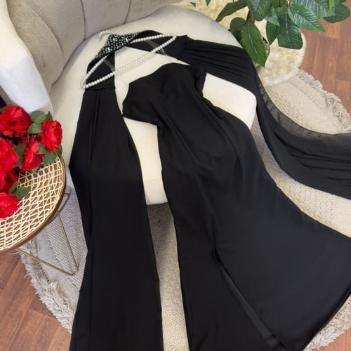 فستان سهره باكمام طويله