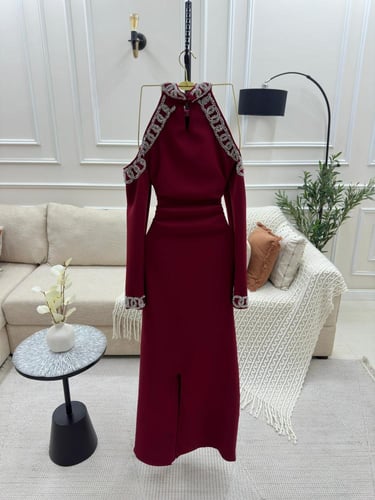 فستان سهره تطريز شيك يدوي