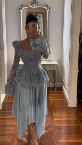 فستان دانتيل شيفون