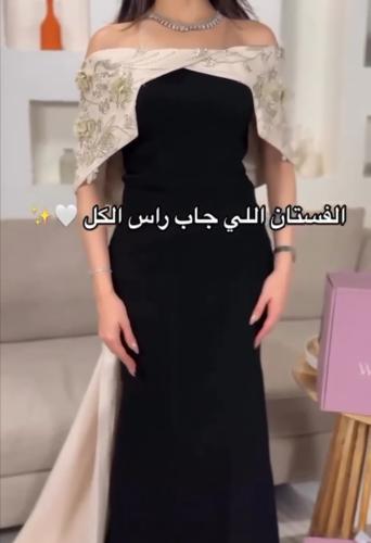 فستان سهره باربي تطريز بذيل من الخلف