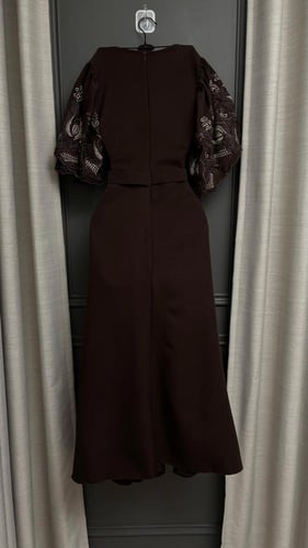 فستان ناعم باربي بالون البني الداكن