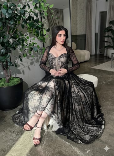 فستان سهره دانتيل فرنسي كلوش