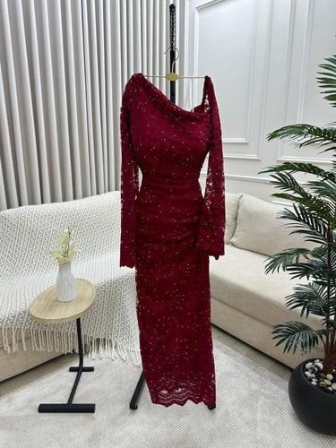 فستان سهره دانتيل فصوص