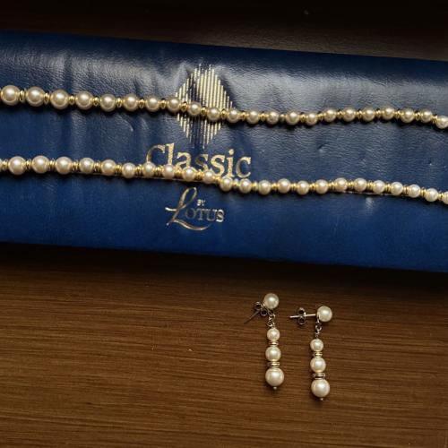 طقم لؤلؤ فنتج Classic من Lotus – تصميم مزدوج مع أق...
