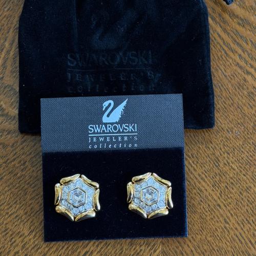 Swarovski 1980s Clip Earrings
