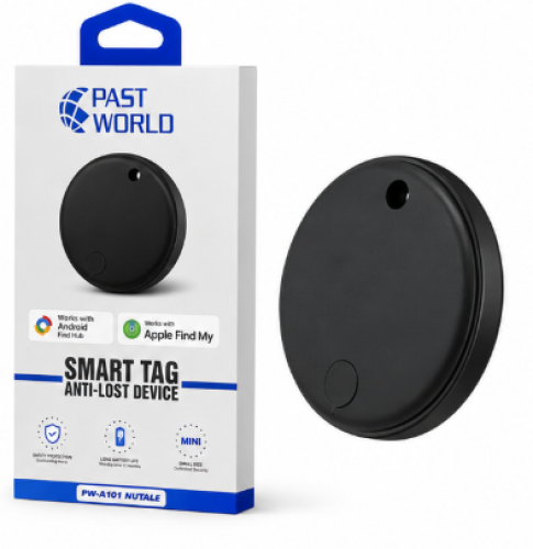 جهاز تتبع PAST WORLD Smart Tag لـ Apple وAndroid - أسود