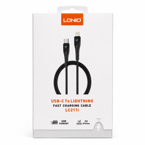 كيبل LDNIO LC211i USB-C إلى Lightning شحن سريع 30 واط