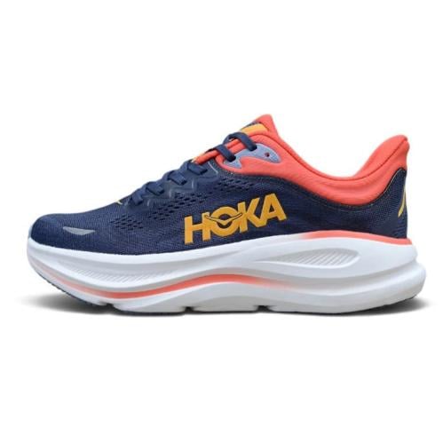حذاء هوكا ون ون بوندي 9 (HOKA ONE ONE Bondi 9) كحلي مع برتقالي للجنسين