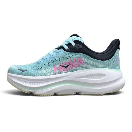 حذاء هوكا ون ون بوندي 9 (HOKA ONE ONE Bondi 9) سماوي مع اخضر نعناعي نسائي