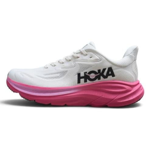 حذاء هوكا كليفتون 10 (Hoka Clifton 10) ابيض مع وردي نسائي