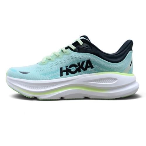 حذاء هوكا ون ون بوندي 9 (HOKA ONE ONE Bondi 9) ازرق فاتح مع اخضر نعناني رجالي