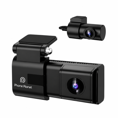 Dash Cam - Phone Plant - 4K + Car Charger integrated with two cables and lighting