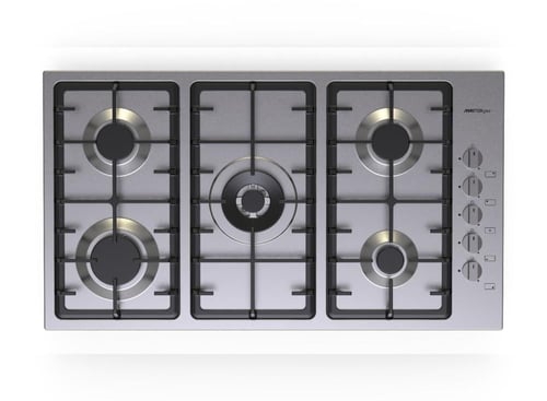 سطح 90سم 5عيون غاز شبك ثقيل عين ثنائية اشعال ذاتي...