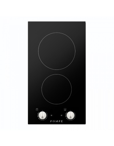 POMPE موقد كهرباء 30 سم 2 عیون زجاج سیرامیك أسود ا...