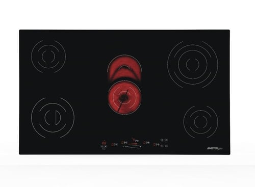 سطح 90سم زجاج سيراميك كهرباء لمس 5 عيون تحكم امامي...