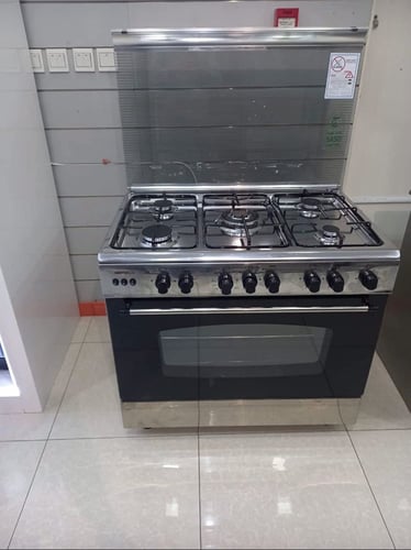 فرن كامل 80*60 سم 5 عيون غاز شعلة ثلاثية سعره الفر...