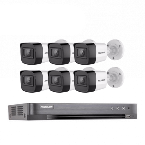 باقة 6 كاميرات مراقبة بدقة وضوح 8 ميقابكسل (4K) هي...