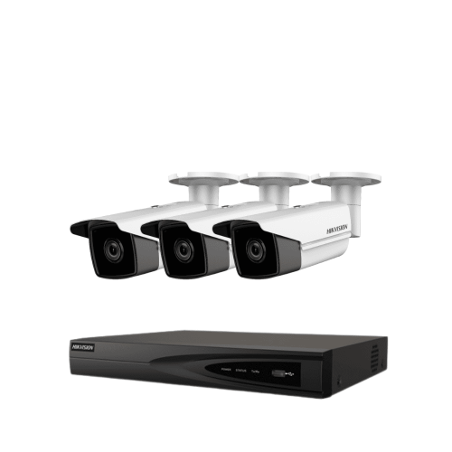 باقة 3 كاميرات شبكية 8 ميجـابكسل IP هيكفيجين