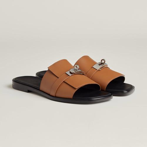 Hermès Gabriel Sandal Camel — سلايدر هيرمس