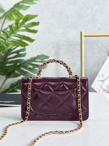 CHANEL WALLET ON CHAIN WITH TOP HANDLE