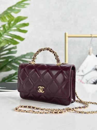 CHANEL WALLET ON CHAIN WITH TOP HANDLE